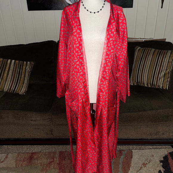 Pierre Cardin • Red • Size Small/ Medium • Women • Paisley Design • Robe - Picture 9 of 14